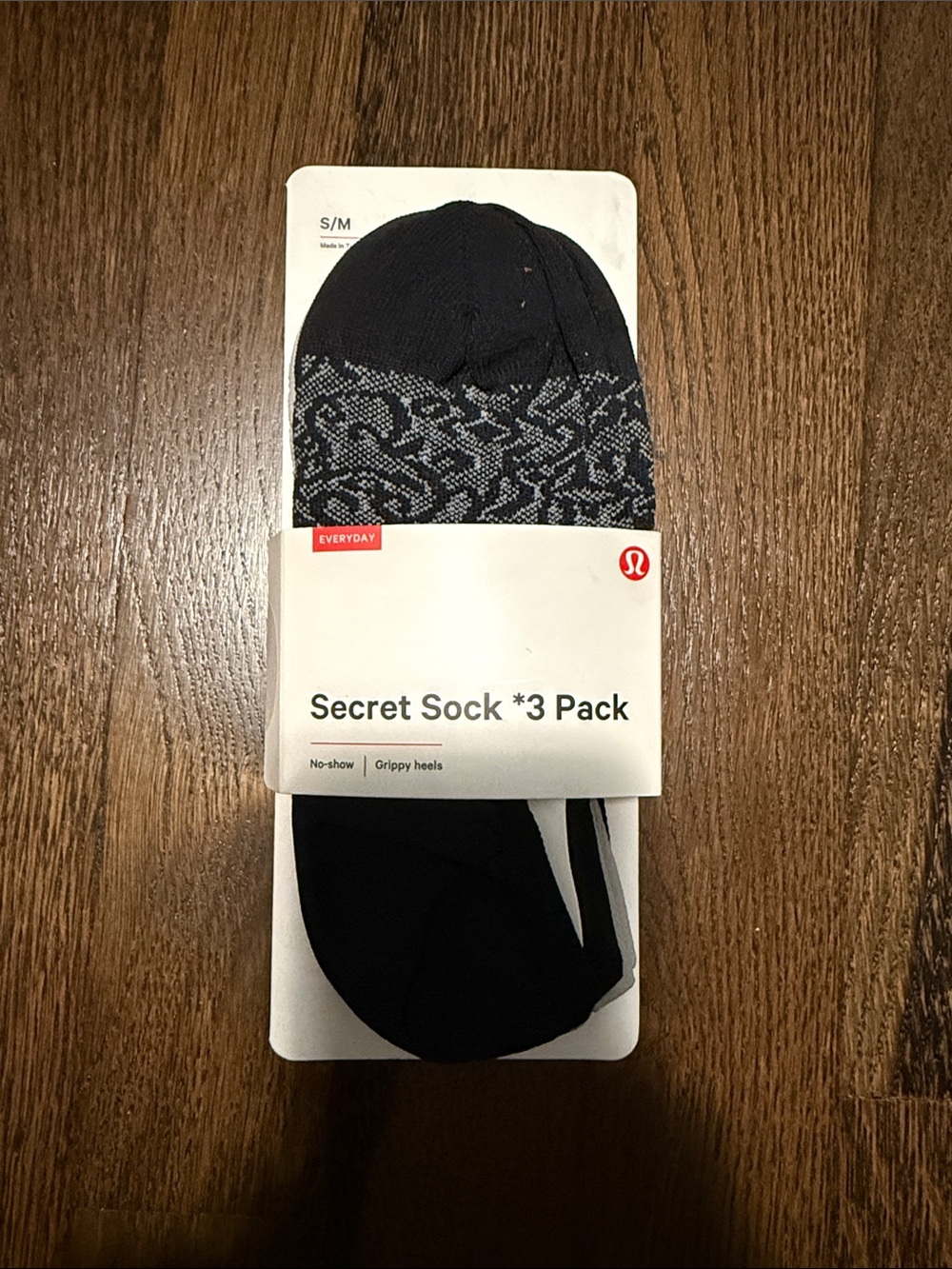 lululemon athletica Secret Sock 3-Pack – Black & Gray